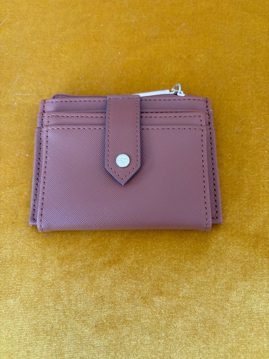 Anne Klein Handbags - Anne Klein Saffiano Card Case Wallet Zip Coin Pocket Mauve NWOT